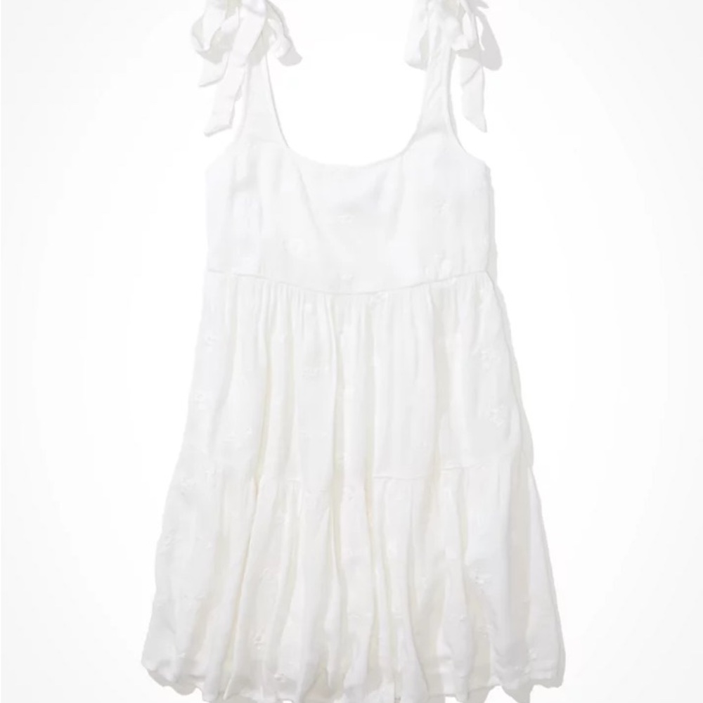 AE Solid Tie-Strap Babydoll Dress